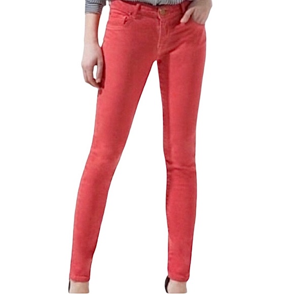 Zara Trf Denim Jeans Coral Skinny Size 6